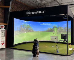 aboutGOLF Custom Curve Golf Simulator Enclosure - 180° Curved Screen