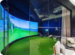 aboutGOLF Custom Curve Golf Simulator Enclosure - 180° Curved Screen