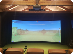 aboutGOLF Custom Curve Golf Simulator Enclosure - 180° Curved Screen