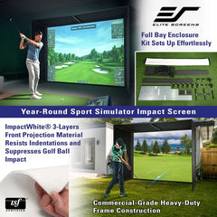 Elite Screens GolfSim Bay Series Golf Projector Screen