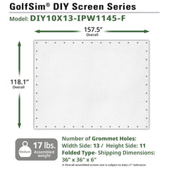 Elite Screens GolfSim DIY ImpactWhite 1145 Projector Screen