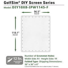 Elite Screens GolfSim DIY ImpactWhite 1145 Projector Screen