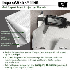 Elite Screens GolfSim DIY ImpactWhite 1145 Projector Screen