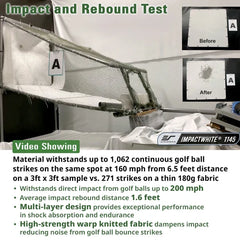 Elite Screens GolfSim DIY ImpactWhite 1145 Projector Screen