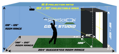 The Sport Screen Vanish Series Retractable Golf Enclosure