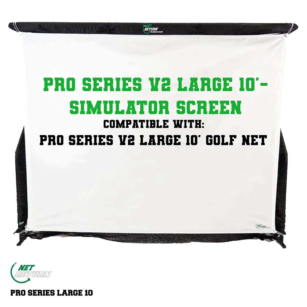 Pro Series V2 Large Golf Simulator Impact Flex Screen by The Net Return